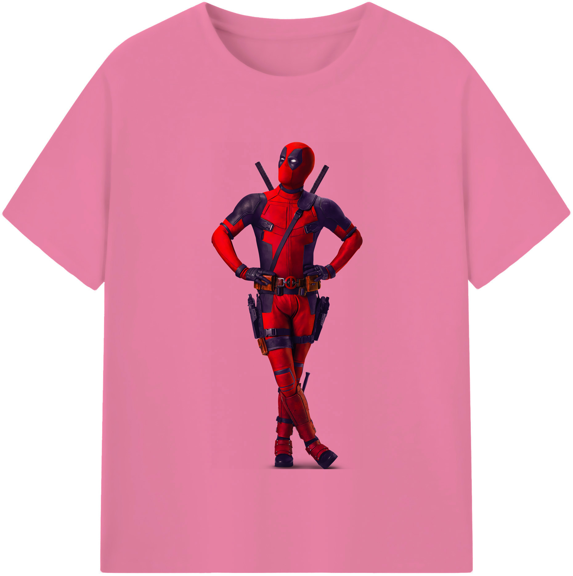（画像用） Deadpool デッドプール 綿100％半袖Tシャツ（フロントプリント）